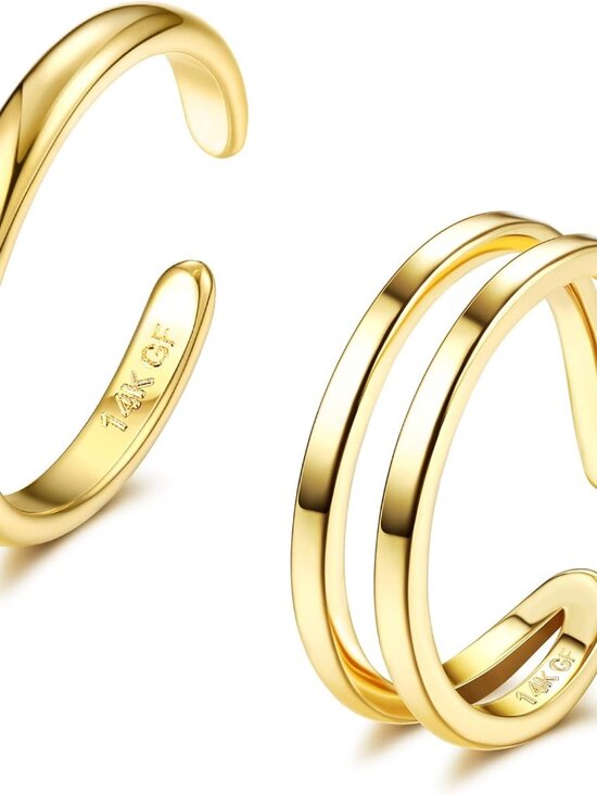 Jewelry - 14K Gold Filled Toe Rings for Women Simple Open Band Toe Ring Adjustable Toe Rin